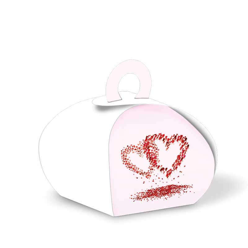 Hochzeits-Box als Geschenkverpackung mit Herzregen-Motiv