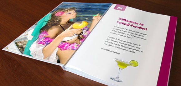 Cocktailkarte als Hardcoverbuch A5