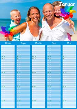 Foto-Familienkalender