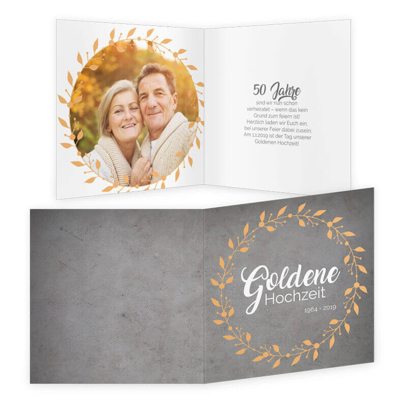 Karten Gestalten Goldene Hochzeit Silberne Hochzeit