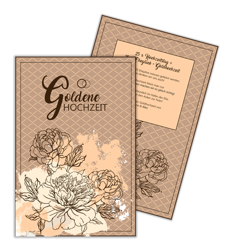 Einladungskarte zur Goldenen Hochzeit