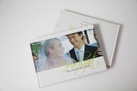 Fotobuch Hardcover Hochzeit weiß liegend