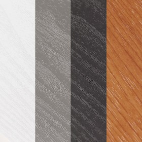 Die Thekenplatten sich in 4 Holzfarben erhältlich: Weiß, Silber, Schwarz und Buche.