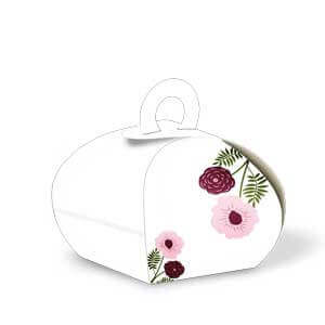 Geschenkverpackung mit floralem Hochzeits-Motiv