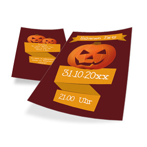 Ein Flyer mit einem der klassischsten Halloween-Symbolen, dem Kürbis, genau das richtige für Ihre nächste Party