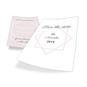 Damit kein Gast Ihre Hochzeit vergisst: romantische Save The Date Karte