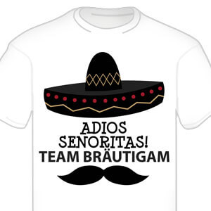 Das Shirt für die Crew: das stolze Team Bräutigam
