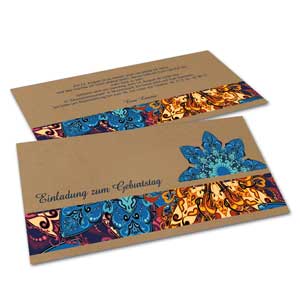 Einladungskarten mit Mandala gestalten