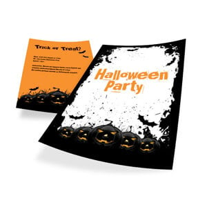 Flyervorlage für eine Halloweenparty, die ganz einfach für das Online-Design genutzt werden kann