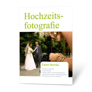 Geschmackvoll gestaltetes Plakat für Hochzeitsfotografen