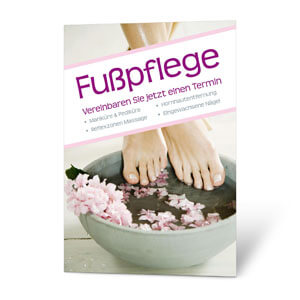 Wunderschönes Plakat für Fußpflege-Experten mit ansprechendem Foto