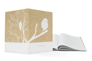 Naturmotiv in modernem Design: Vogel-Illustration auf Hardcover-Umschlag