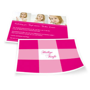 Auffällige, kindgerechte Einladungskarte in der Grundfarbe Pink online gestalten. Farben leicht änderbar. 