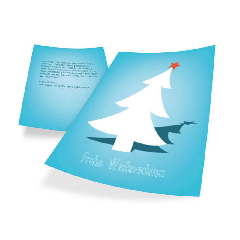Ihre Unternehmensfarben sollen sich im Design Ihrer Weihnachtskarte finden. 