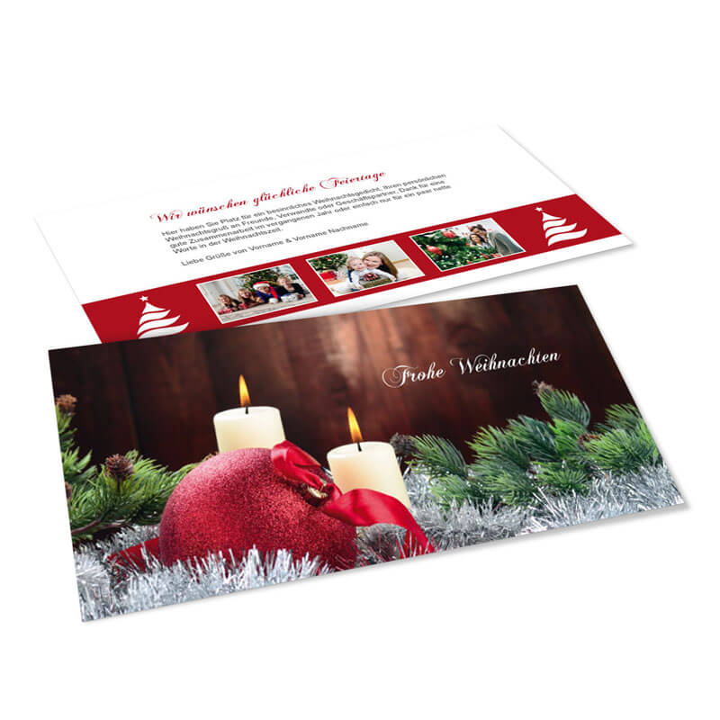 Weihnachten steht vor der Tür und Sie grüßen Ihre Freunde und Bekannten mit einer schönen Weihnachtskarte