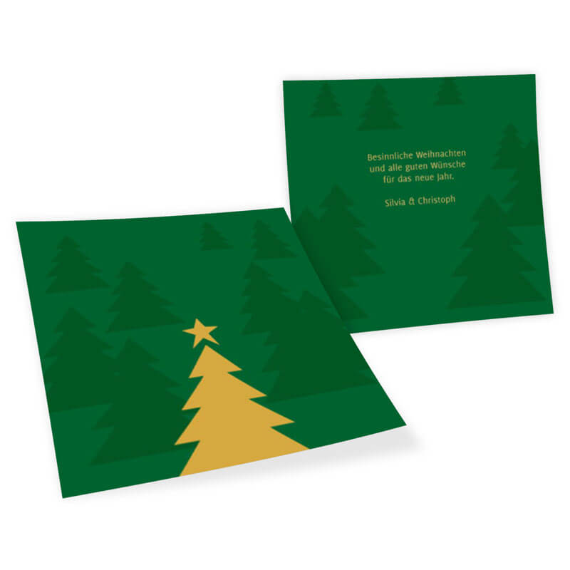 Quadratische Business-Weihnachtskarte. Aufsteigende Pfeile bilden den Weihnachtsbaum.