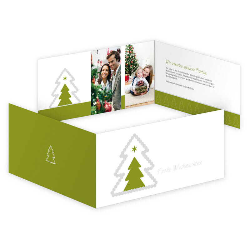 Modernes Design ist reduziert mit viel Papierweiß - so wie auf dieser wunderschönen Weihnachtskarte