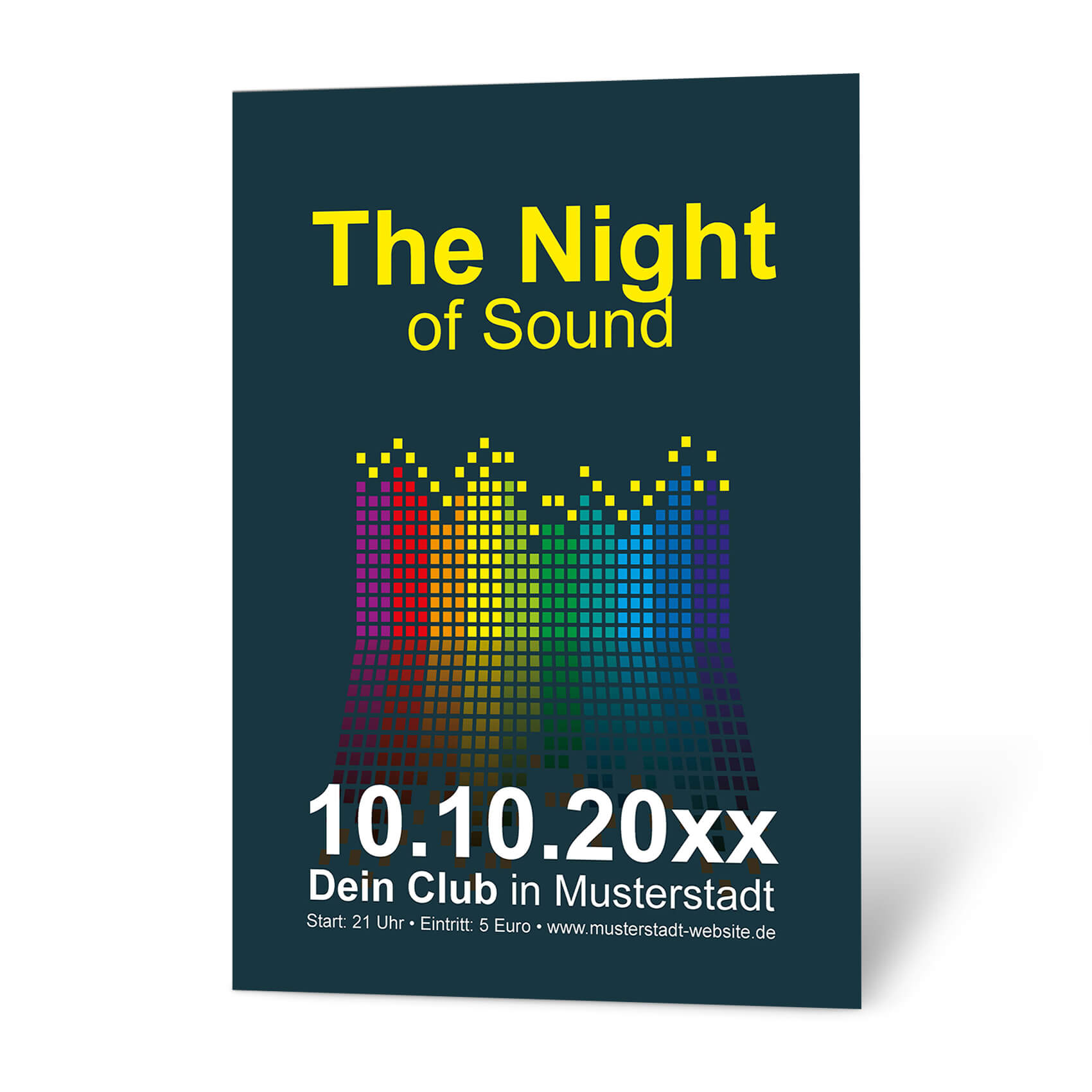 Hier können Sie das beliebteste Plakat A2 der Designserie The Night of Sound gestalten
