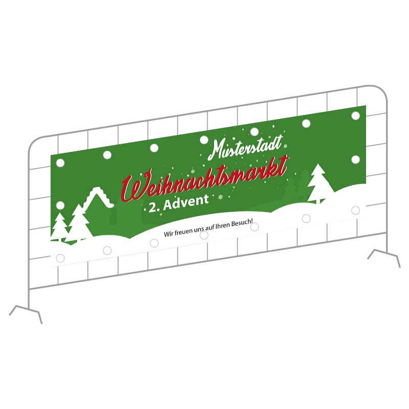 Banner mit Wintermotiv für Ihren Weihnachsmarkt