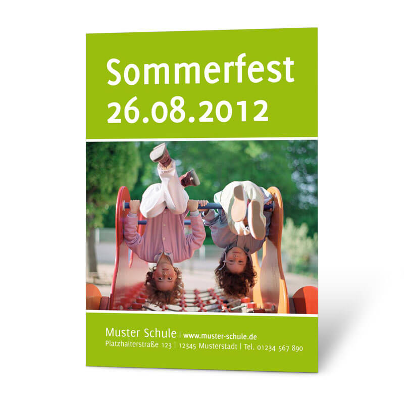Der Blickfang für dieses Plakat Sommerfest wird immer wieder gerne für die Erstellung genutzt