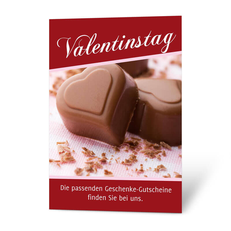 Plakat Valentinstag online gestalten für den spontanen Einkauf von Geschenken und Geschenk-Gutscheinen
