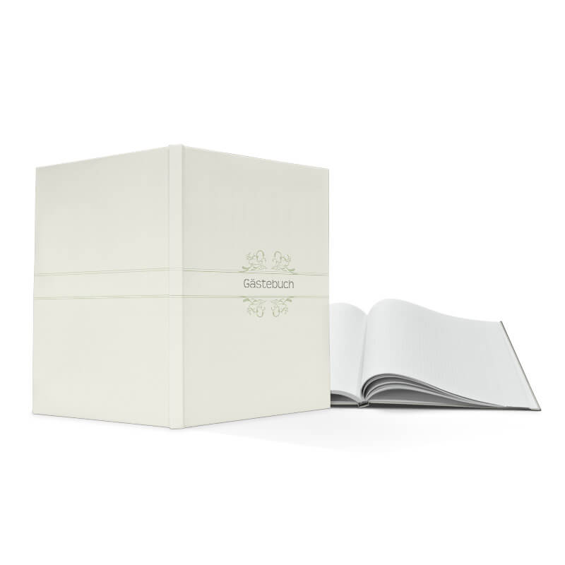 Stilvolles Hochzeits-Gästebuch als hochwertiges Hardcover
