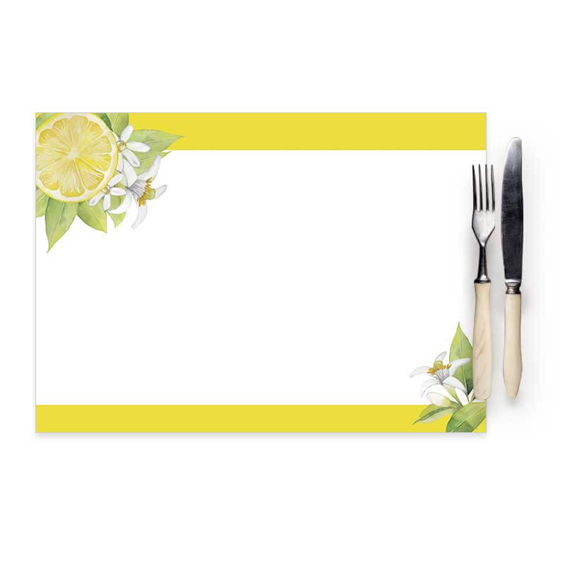 Tischset im beliebten Zitronen-Design für Ihre Hochzeitstafel
