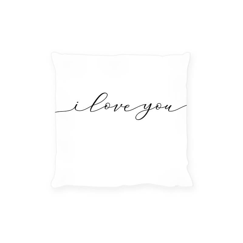 Die perfekte Liebeserklärung gedruckt auf ein Kissen