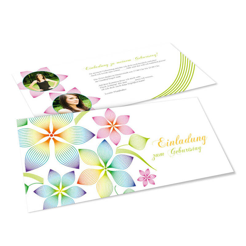Geburtstagskarten mit Blumen in zarten Pastellfarben online gestalten