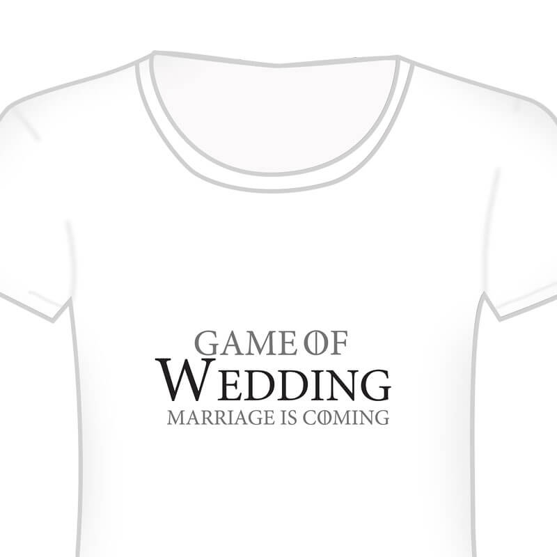 Marriage is coming: JGA T-Shirt mit witziger Anspielung auf eine erfolgreiche Serie