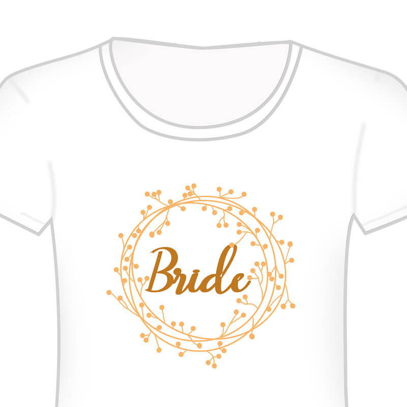 Wunderschöner Zierkranz mit moderner Typografie auf hochwertigem BC-Damen-Shirt