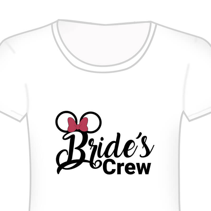 Für die Crew der Braut: Witzig bedrucktes Junggesellinnenabschieds-Shirt