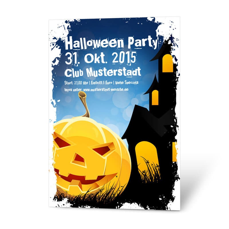 Nutzen Se unsere Plakatvorlage wenn Sie Gäste für Ihre Halloween-Party bekannt machen wollen