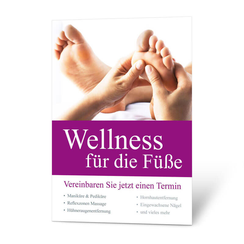 A3-Plakat: Fußpflege als Wellness für die Füße