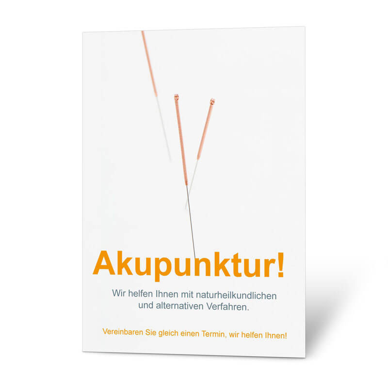 Kontrastreiches Plakat für Ihre Akupunktur-Praxis