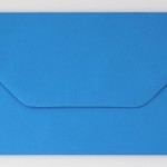 Briefumschlag DinLang Blau Rückansicht