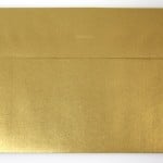 Briefumschlag Gold, 110×220 mm Rückansicht