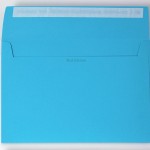 Briefumschlag C5 Blau geöffnet