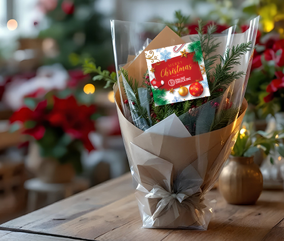 Grußkarte Blumenkranz