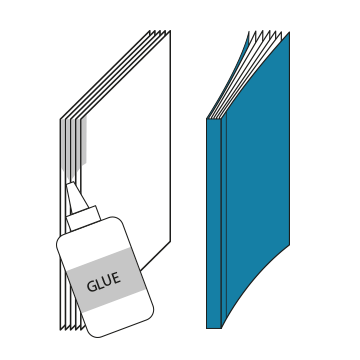Broschüren mit Klebebindung