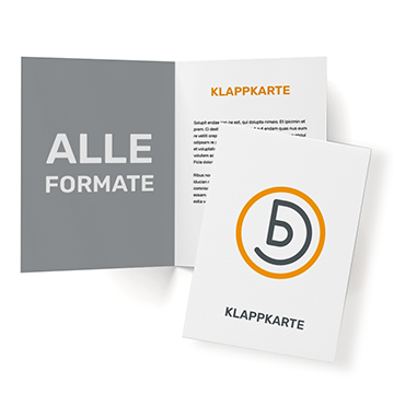 Klappkarten Einbruchfalz