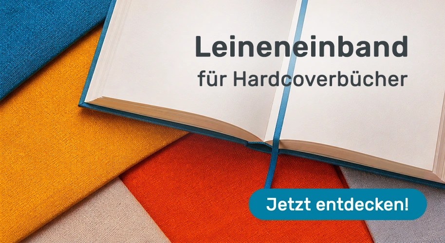 Leineneinband für Hardcoverbücher in 13 verschiedenen Farben