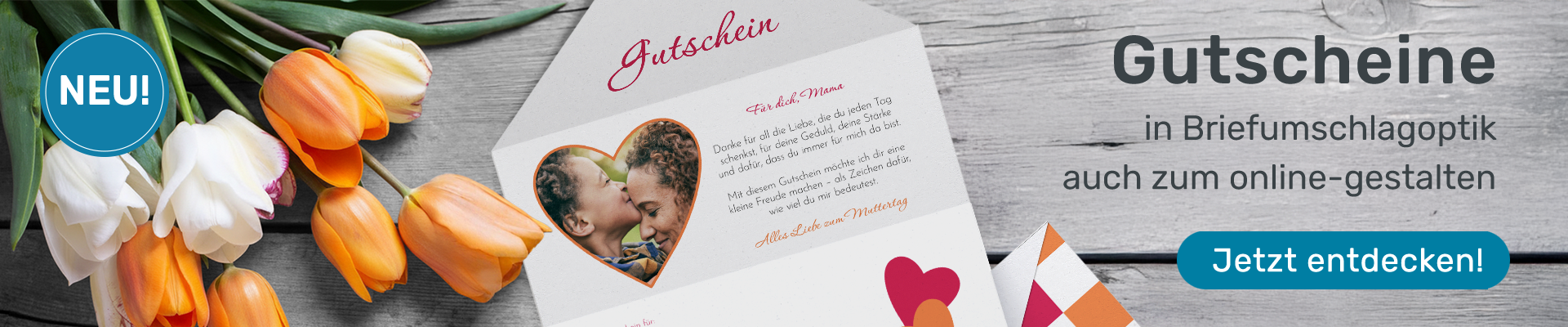 Gutscheine in Briefumschlagoptik