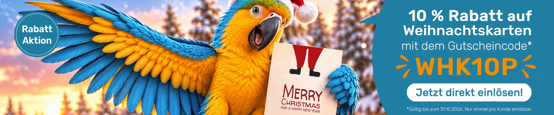 10% Rabatt auf Weihnachtskarten