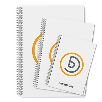 Broschüren mit Spiralbindung
