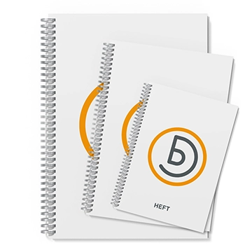 Hefte Selfcover mit Spiralbindung DIN-Formate drucken