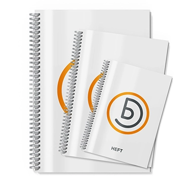 Hefte mit Umschlag und Spiralbindung DIN-Formate drucken