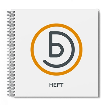 Heft Selfcover mit Spiralbindung Quadrat