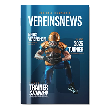 Vereinszeitschrift mit Umschlag und Klammerheftung