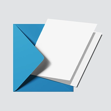 Karte mit Umschlag Quadrat gestalten